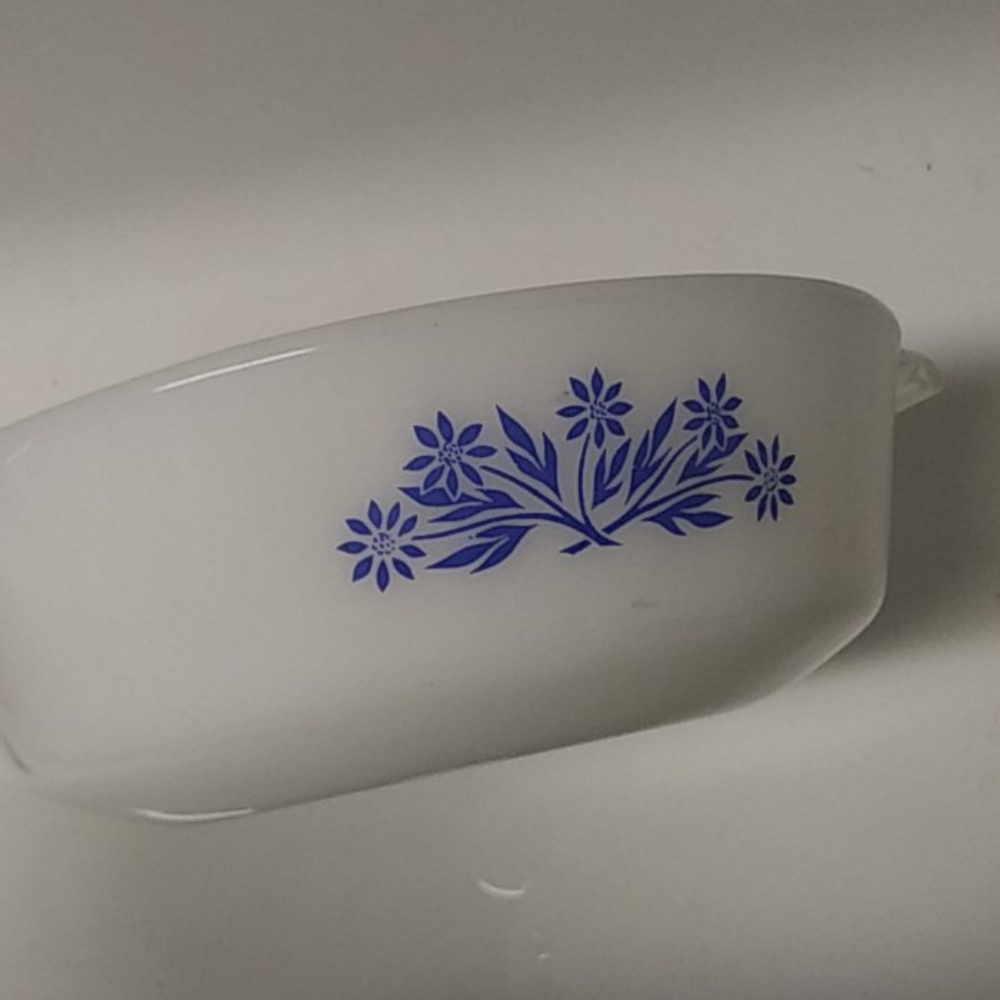 🔥Fire King👑white milk blue flowers pattern set